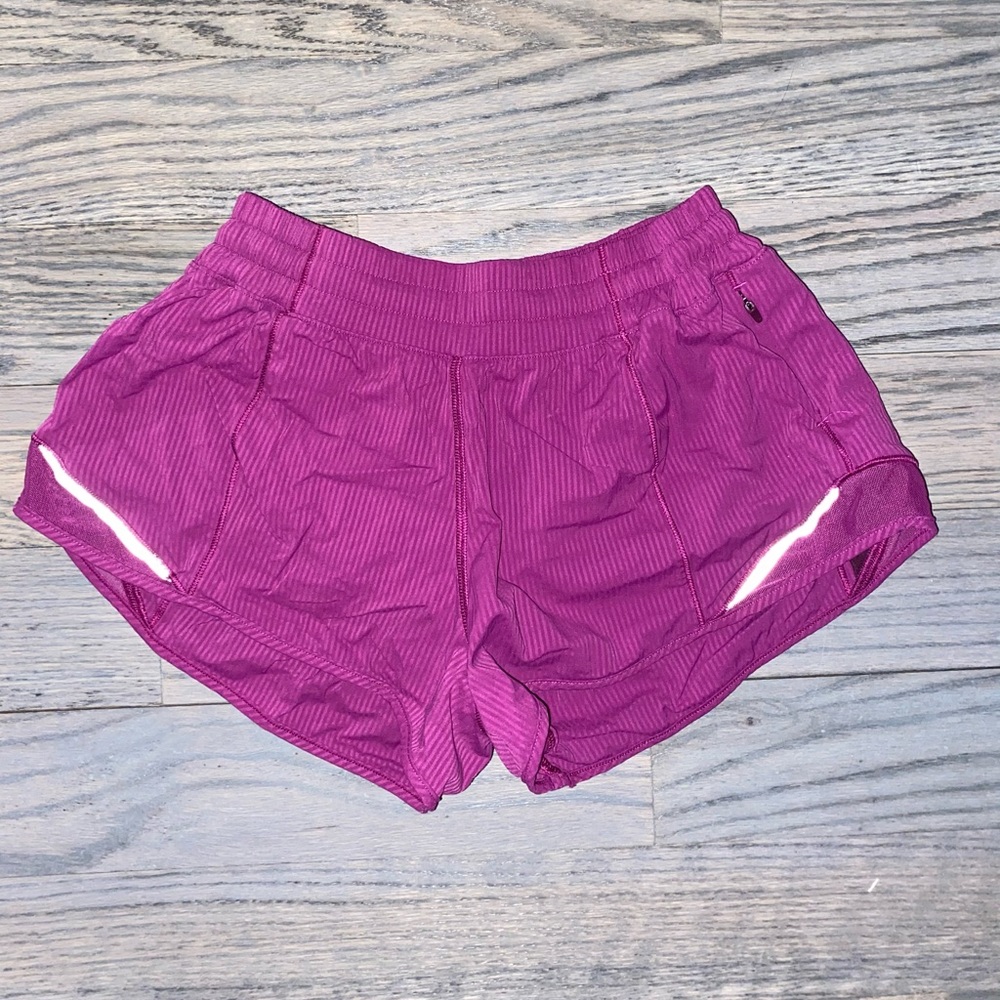 LULU LEMON purple athletic shorts